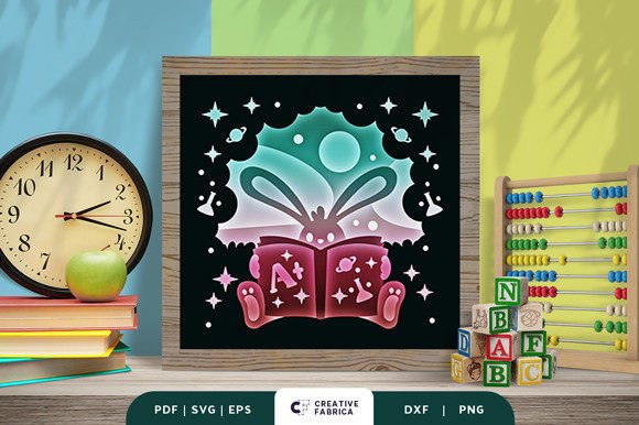 Back to School Rabbit 3D Shadow Box: A Creative Fusion of Art and Education