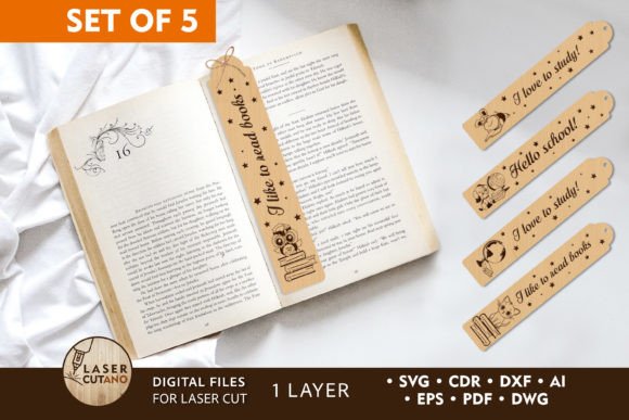Bookmarks Bundle: Back to School Crafts and Laser Cut Files