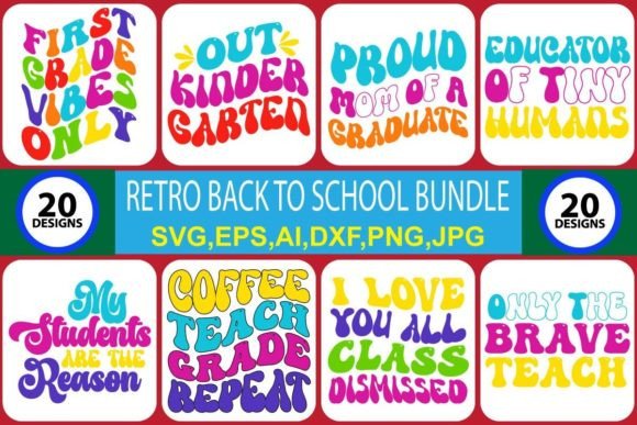 Retro Back to School Bundle Vol.2: A Creative Resource for Designers and Crafters